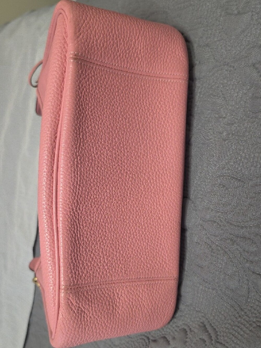 Coach Pink Leather Shoulder Bag with Gold Accent - Picture 5 of 6